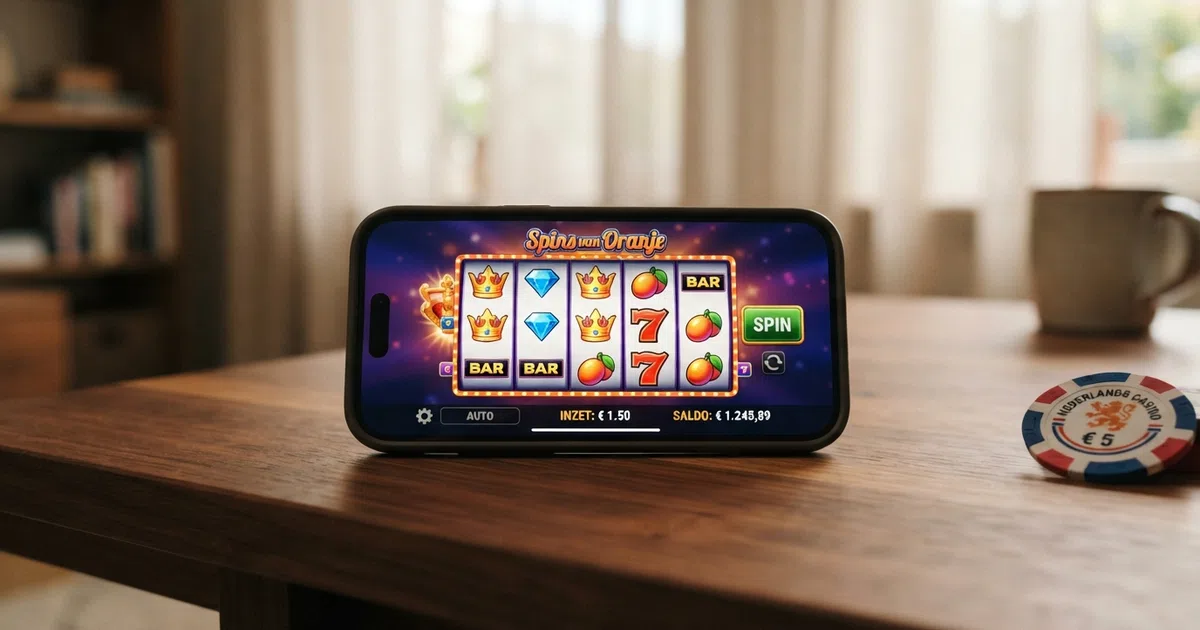 Een screenshot van de homepage van een buitenlands online casino met zichtbare licentie-informatie, spelcategorieën en taalselectie.